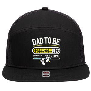 Dad To Be 2025 Loading 7 Panel Mesh Trucker Snapback Hat