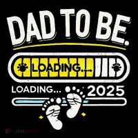 Dad To Be 2025 Loading Metallic Star Ornament