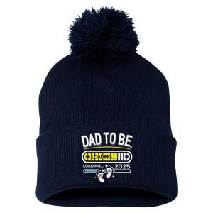 Dad To Be 2025 Loading Pom Pom 12in Knit Beanie