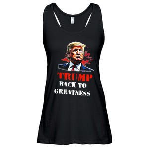 Donald Trump Back To Greatness President Trump 2024 Ladies Essential Flowy Tank