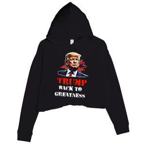 Donald Trump Back To Greatness President Trump 2024 Crop Fleece Hoodie