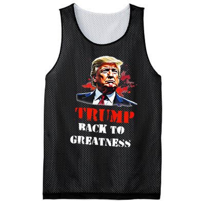 Donald Trump Back To Greatness President Trump 2024 Mesh Reversible Basketball Jersey Tank