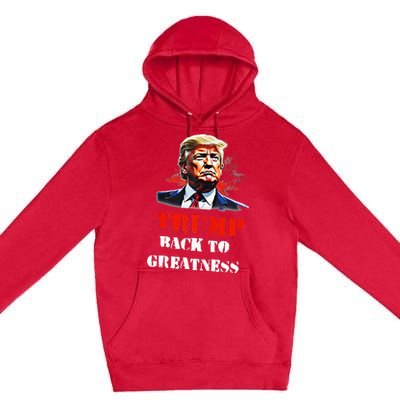 Donald Trump Back To Greatness President Trump 2024 Premium Pullover Hoodie