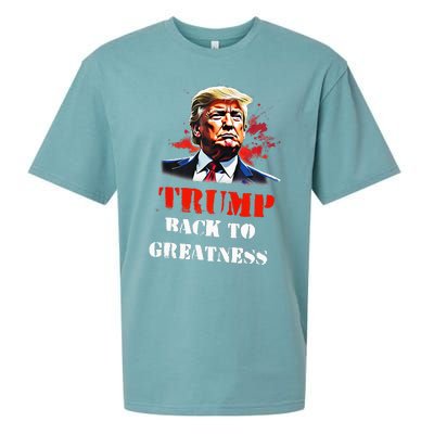 Donald Trump Back To Greatness President Trump 2024 Sueded Cloud Jersey T-Shirt