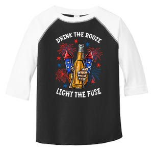 Drink The Booze Light The Fuse Fireworks Toddler Fine Jersey T-Shirt