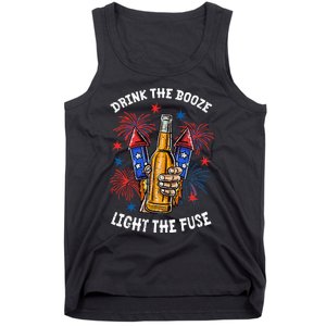 Drink The Booze Light The Fuse Fireworks Tank Top