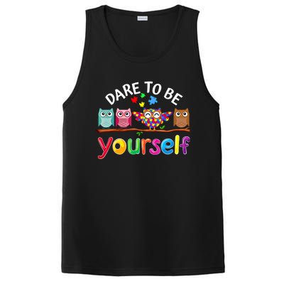 Dare To Be Yourself Cute Night Owls Autism Awareness Month Gift PosiCharge Competitor Tank