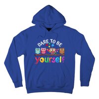 Dare To Be Yourself Cute Night Owls Autism Awareness Month Gift Hoodie