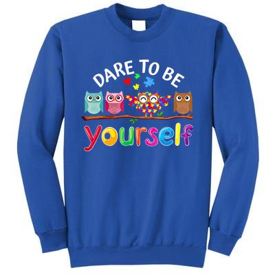 Dare To Be Yourself Cute Night Owls Autism Awareness Month Gift Sweatshirt