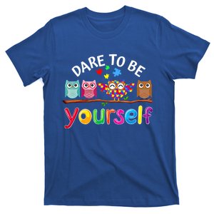 Dare To Be Yourself Cute Night Owls Autism Awareness Month Gift T-Shirt