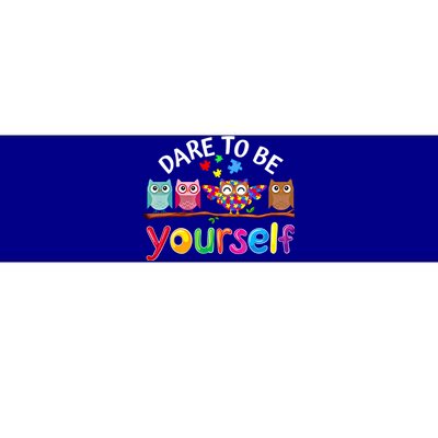 Dare To Be Yourself Cute Night Owls Autism Awareness Month Gift Bumper Sticker