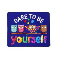 Dare To Be Yourself Cute Night Owls Autism Awareness Month Gift Mousepad