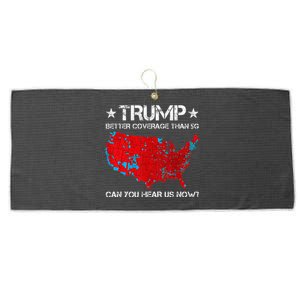 Donald Trump Better Coverage Than 5g Can You Hear Us Now Large Microfiber Waffle Golf Towel