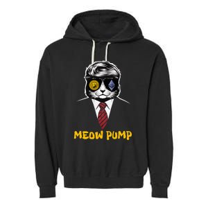 Donald Trump Bitcoin Crypto Pump 2024 Garment-Dyed Fleece Hoodie