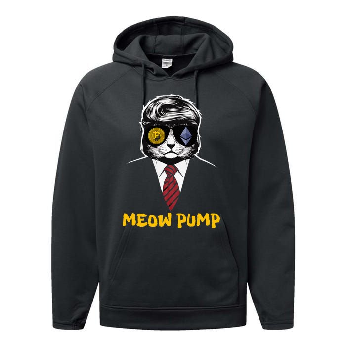 Donald Trump Bitcoin Crypto Pump 2024 Performance Fleece Hoodie