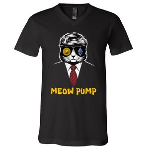 Donald Trump Bitcoin Crypto Pump 2024 V-Neck T-Shirt