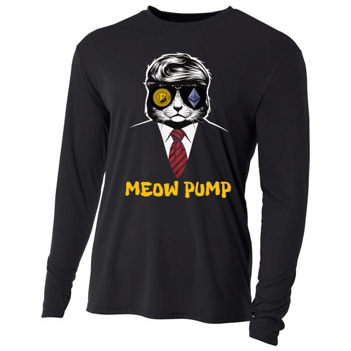 Donald Trump Bitcoin Crypto Pump 2024 Cooling Performance Long Sleeve Crew