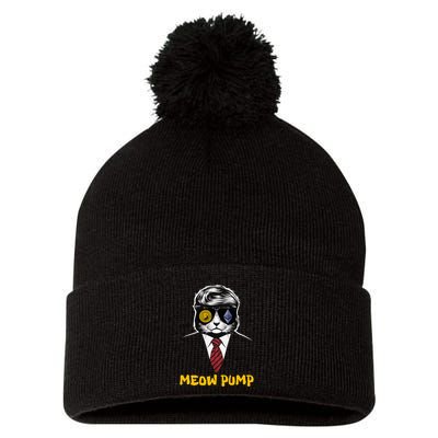 Donald Trump Bitcoin Crypto Pump 2024 Pom Pom 12in Knit Beanie