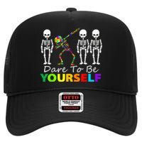 Dare To Be Yourself Autism Mom High Crown Mesh Back Trucker Hat