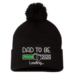 Dad To Be 2025 Dad Loading 2025 Father Expect Baby 2025 Pom Pom 12in Knit Beanie