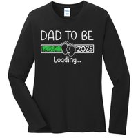 Dad To Be 2025 Dad Loading 2025 Father Expect Baby 2025 Ladies Long Sleeve Shirt