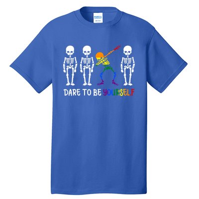 Dare To Be Yourself Autism Awareness Cute Lgbt Pride Funny Gift Tall T-Shirt