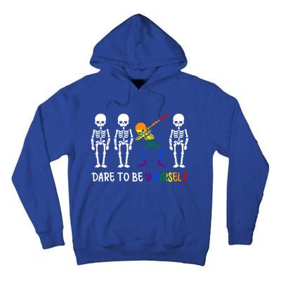 Dare To Be Yourself Autism Awareness Cute Lgbt Pride Funny Gift Tall Hoodie