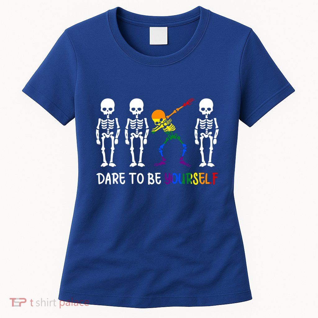 Dare To Be Yourself Autism Awareness Cute Lgbt Pride Funny Gift Womens T-Shirt