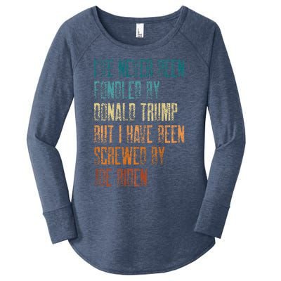 Donald Trump But Screwed By Biden Women's Perfect Tri Tunic Long Sleeve Shirt