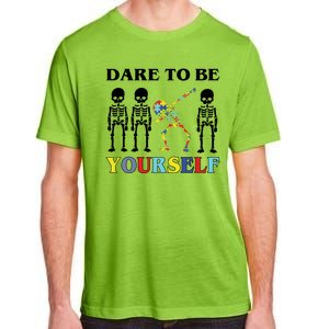 Dare To Be Yourself Autism Awareness Skeleton Adult ChromaSoft Performance T-Shirt