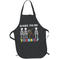 Dare To Be Yourself Autism Awareness Skeleton Apron