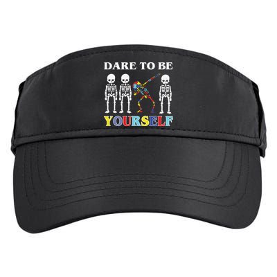 Dare To Be Yourself Autism Awareness Skeleton Adult Drive Performance Visor