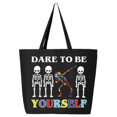 Dare To Be Yourself Autism Awareness Skeleton 25L Jumbo Tote