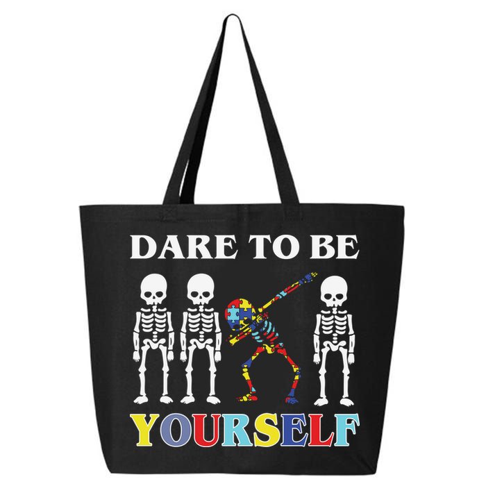 Dare To Be Yourself Autism Awareness Skeleton 25L Jumbo Tote