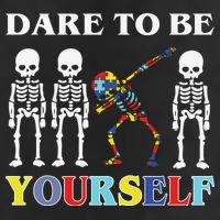 Dare To Be Yourself Autism Awareness Skeleton 25L Jumbo Tote