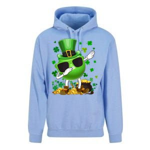 Dabbing Tennis Ball Leprechaun Saint Patrick's Day Gift Unisex Surf Hoodie