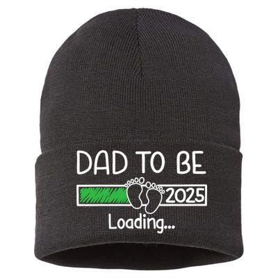 Dad To Be 2025 Dad Loading 2025 Father Expect Baby 2025 Sustainable Knit Beanie