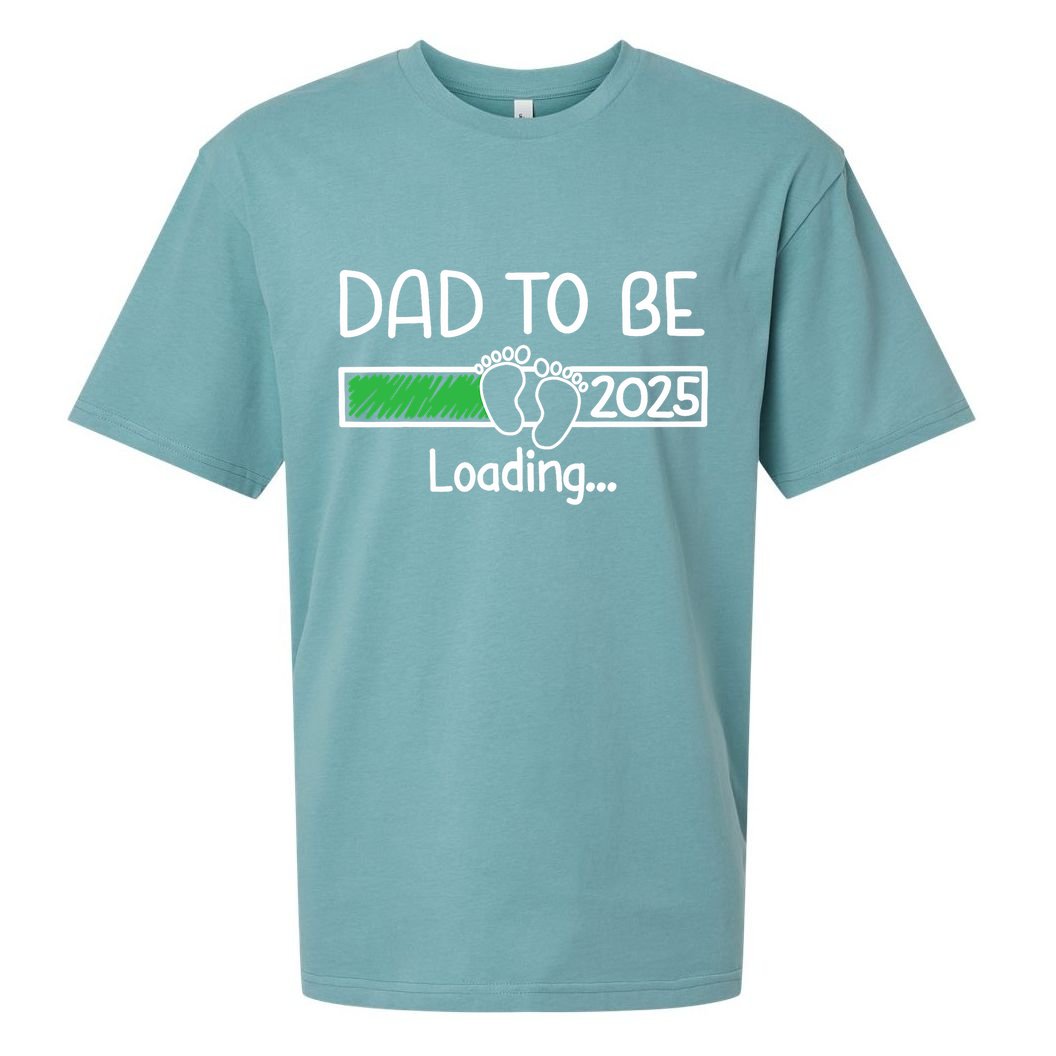 Dad To Be 2025 Dad Loading 2025 Father Expect Baby 2025 Sueded Cloud Jersey T-Shirt