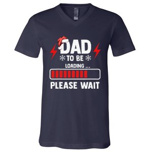 Dad To Be Loading Please Wait Christmas V-Neck T-Shirt