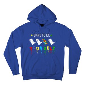 Dare To Be Yourself Autism Awareness Dinosaur Puzzle 2023 Great Gift Hoodie