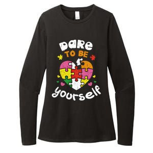 Dare To Be Yourself Autism Awareness Month Campaign Great Gift Womens CVC Long Sleeve Shirt