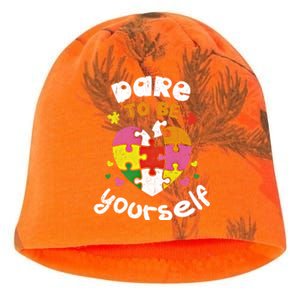 Dare To Be Yourself Autism Awareness Month Campaign Great Gift Kati - Camo Knit Beanie