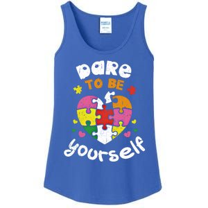 Dare To Be Yourself Autism Awareness Month Campaign Great Gift Ladies Essential Tank