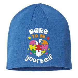 Dare To Be Yourself Autism Awareness Month Campaign Great Gift Sustainable Beanie