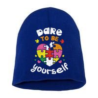 Dare To Be Yourself Autism Awareness Month Campaign Great Gift Short Acrylic Beanie