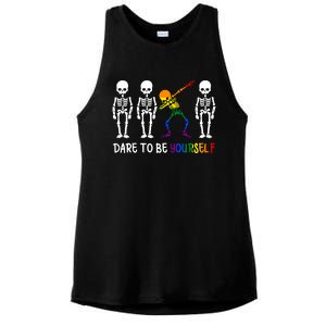 Dare To Be Yourself Autism Awareness Tee Cute Lgbt Pride Meaningful Gift Ladies PosiCharge Tri-Blend Wicking Tank