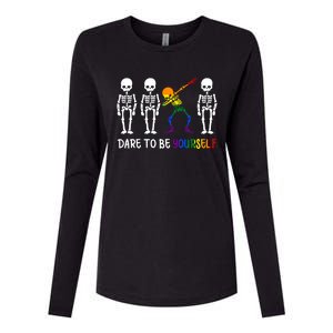 Dare To Be Yourself Autism Awareness Tee Cute Lgbt Pride Meaningful Gift Womens Cotton Relaxed Long Sleeve T-Shirt