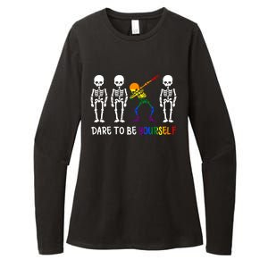 Dare To Be Yourself Autism Awareness Tee Cute Lgbt Pride Meaningful Gift Womens CVC Long Sleeve Shirt