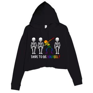 Dare To Be Yourself Autism Awareness Tee Cute Lgbt Pride Meaningful Gift Crop Fleece Hoodie