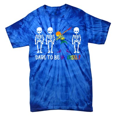 Dare To Be Yourself Autism Awareness Tee Cute Lgbt Pride Meaningful Gift Tie-Dye T-Shirt